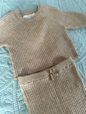 Zara Baby Knit Set in Brown